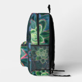 Sac À Dos Imprimé Dessin d'art de succulente verte (Droite)