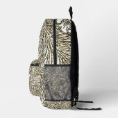 Sac À Dos Imprimé Dessin floral complexe marron et blanc (Droite)