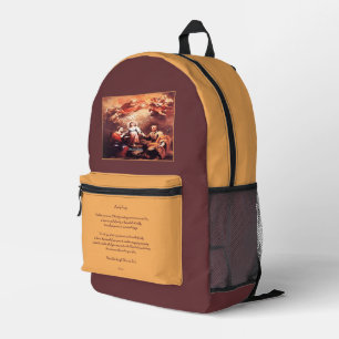 Sac À Dos Imprimé Deux trinités avec prière familiale