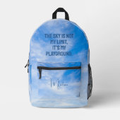 Sac À Dos Imprimé Devis Sky de nom personnalisé (Recto)