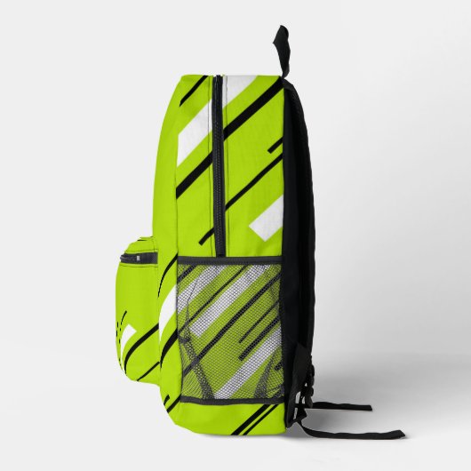 Sac À Dos Imprimé Diagonales - Vert citron vert (Droite)