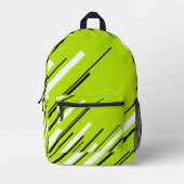 Sac À Dos Imprimé Diagonales - Vert citron vert (Recto)