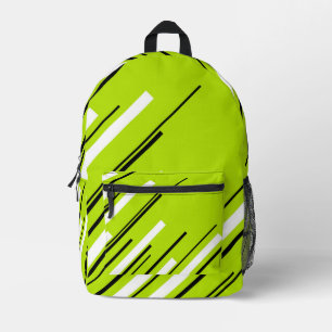 Sac À Dos Imprimé Diagonales - Vert citron vert