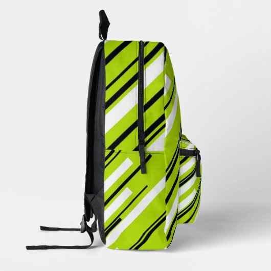 Sac À Dos Imprimé Diagonales - Vert citron vert (Gauche)