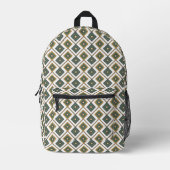 Sac À Dos Imprimé Diamante en vert (Recto)