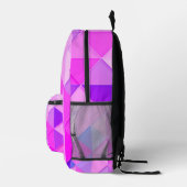 Sac À Dos Imprimé Diamants Bleus et Roses (Droite)