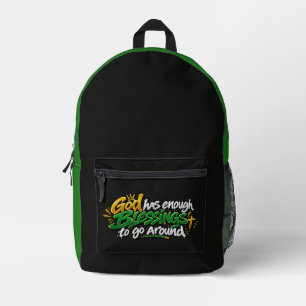 Sac À Dos Imprimé Dieu a assez de bénédictions pour tout le monde