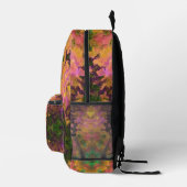 Sac À Dos Imprimé Digital Mandala rose jaune et vert (Droite)