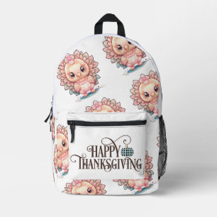 Sac À Dos Imprimé Dinde de Thanksgiving mignonne