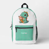 Sac À Dos Imprimé Dino mignonne de glace mangeur (Recto)