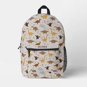 Sac À Dos Imprimé Dinosaur Dino Motif à la crème neutre moderne