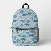 Sac À Dos Imprimé Dinosaur Motif bleu (Recto)