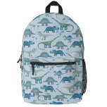 Sac À Dos Imprimé Dinosaur Motif bleu<br><div class="desc">Toutes sortes de dinosaures,  tyrannosaurus rex,  triceratops,  diplodocus,  stegosaurus et spinosaurus pour paléontologues de tous âges. Art original de Nic Squirrell.</div>