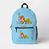 Sac À Dos Imprimé Dinosaur Reptiles Blue School Backpack 15 (Recto)