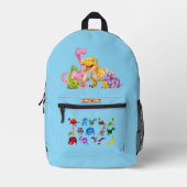Sac À Dos Imprimé Dinosaur Reptiles Blue School Backpack 27 (Recto)