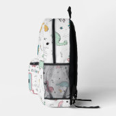 Sac À Dos Imprimé Dinosaure cool avec nom École (Droite)