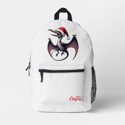 Sac À Dos Imprimé Dinosaure de Noël (Recto)