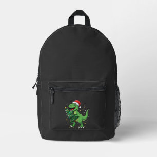 Sac À Dos Imprimé Dinosaure de Noël Santa T Rex