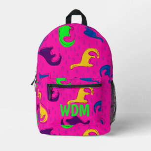 Sac À Dos Imprimé Dinosaure pour enfants colorés Monogramme personna
