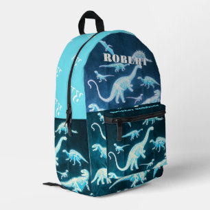 Sac À Dos Imprimé Dinosaure Turquoise Moderne Fun Fluorescent Imprim