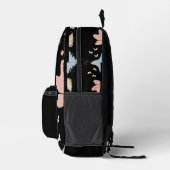 Sac À Dos Imprimé D'inspiration bohème florale noire (Droite)