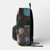 Sac À Dos Imprimé Disques Classiques Vinyle Noir (Droite)