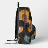 Sac À Dos Imprimé Disques Classiques Vinyle Noir (Gauche)