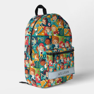 Sac À Dos Imprimé Divers Enfants De Sport Vivid Colorés Reviennent À