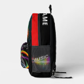 Sac À Dos Imprimé DJ de musique de nom personnalisé (Droite)