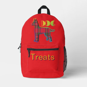 Sac À Dos Imprimé DOG Traite Amoureux des chiens Animal Rouge Plaid 