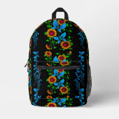 Sac À Dos Imprimé Doodle de fleurs (Recto)