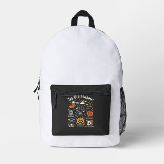 Sac À Dos Imprimé Doodle de Halloween C'est la saison design sorcièr (Recto)