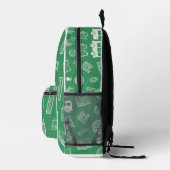 Sac À Dos Imprimé Doodle écolier vert (Droite)