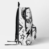 Sac À Dos Imprimé Doodle Edge – Teen Sketch Style Backpack (Gauche)