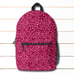 Sac À Dos Imprimé Doodle moderne Whimsical Rouge Rose Flower Heart<br><div class="desc">Le sac à dos Patterm est moderne Whimsical Red Pink Flower Heart Doodle et présente un motif de doodle de fleur et de coeur contemporain en rouge et rose. Fabuleux comme cadeau pour la famille et les amis pour l'anniversaire,  Noël,  les vacances et plus. Créé par Evco Studio www.zazzle.com/store/evcostudio</div>