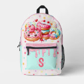 Sac À Dos Imprimé Doux Dots de Donut goutte douce fille rose Nom de  (Recto)