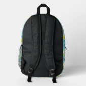 Sac À Dos Imprimé Doux Plaid Pastel bleu vert (Verso)