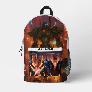 Sac À Dos Imprimé "Draculian Bat-Cyber Armor"