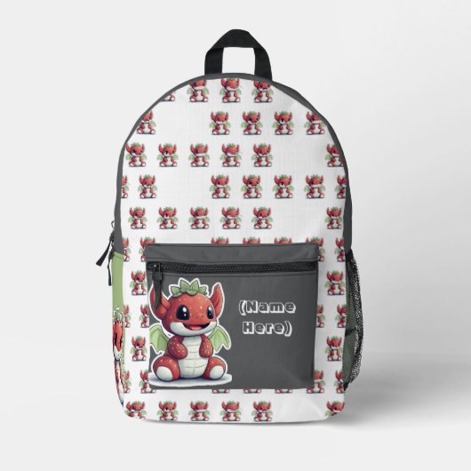 Sac À Dos Imprimé Dragon fraise le plus mignon (Recto)
