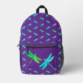 Sac À Dos Imprimé Dragonfly Purple Enfants brillants (Recto)