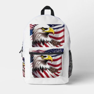 Sac À Dos Imprimé Drapeau américain et conception d'aigle