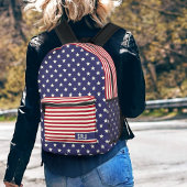 Sac À Dos Imprimé Drapeau américain patriotique Monogramme