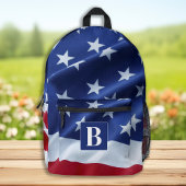 Sac À Dos Imprimé Drapeau américain Personnalisé Monogramme Patrioti