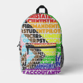 Sac À Dos Imprimé Drapeau arc-en-ciel progressiste LGBT Script gay (Recto)