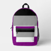 Sac À Dos Imprimé Drapeau de la fierté de l'asexualité (Recto)