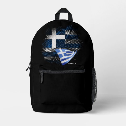 Sac À Dos Imprimé Drapeau de la Grèce (Recto)