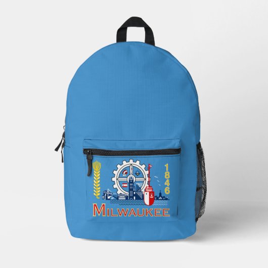 Sac À Dos Imprimé Drapeau de Milwaukee, Wisconsin (Recto)