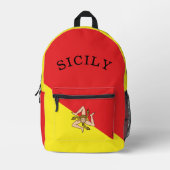 Sac À Dos Imprimé Drapeau de Sicile sicilien (Recto)