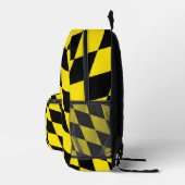 Sac À Dos Imprimé Drapeau diamant Bavière noir et jaune (Droite)
