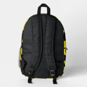Sac À Dos Imprimé Drapeau diamant Bavière noir et jaune (Verso)